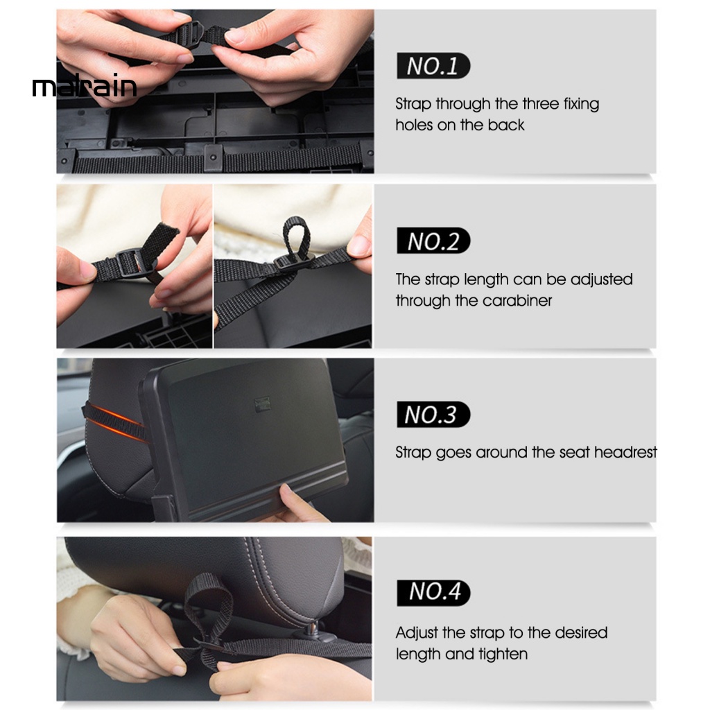 [Ma] Khay Đựng Đồ Dùng Gắn Lưng Ghế Xe Hơi Chịu Tải Nặng Chống Mài Mòn Dễ Lắp Đặt