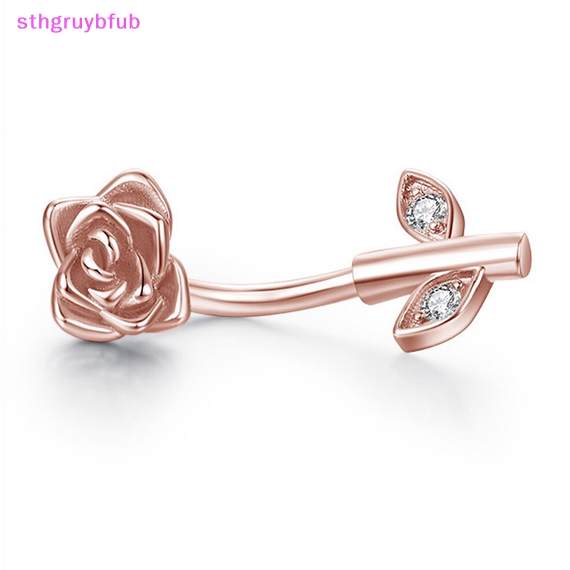 Khuyên Rốn Hình Hoa Hồng Đính Đá Zircon Thời Trang Cho Nữ