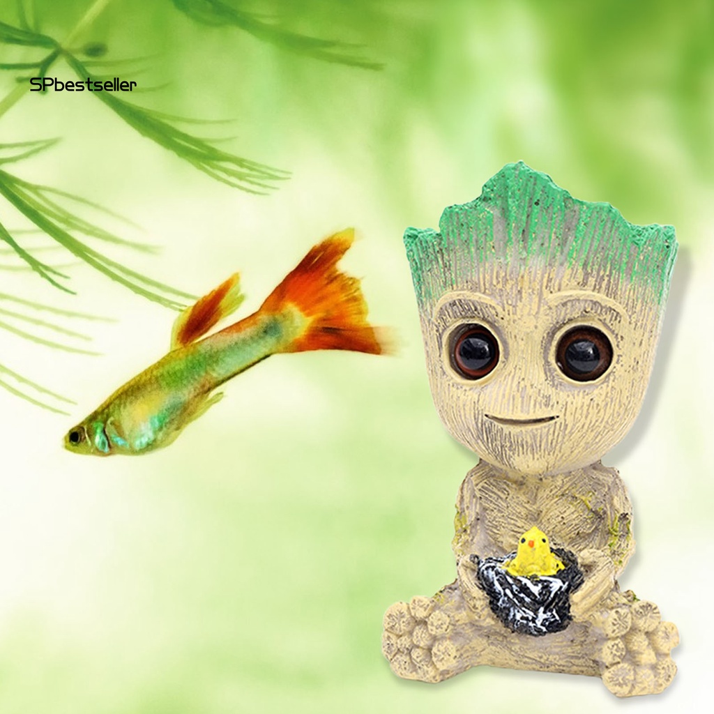 Phụ Kiện Trang Trí Hồ Cá Họa Tiết Hoạt Hình Bằng Nhựa Resin Không Ô Nhiễm