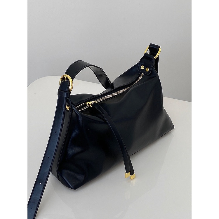 Túi Tote Đeo Vai / Đeo Chéo Sức Chứa Lớn Màu Đen Dễ Phối Đồ Thời Trang Cao Cấp