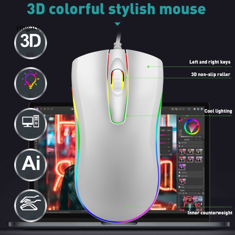 Bàn Phím Cơ RGA D290 104 Phím Có Đèn LED Nền Nhiều Màu Sắc Dành Cho Máy Tính