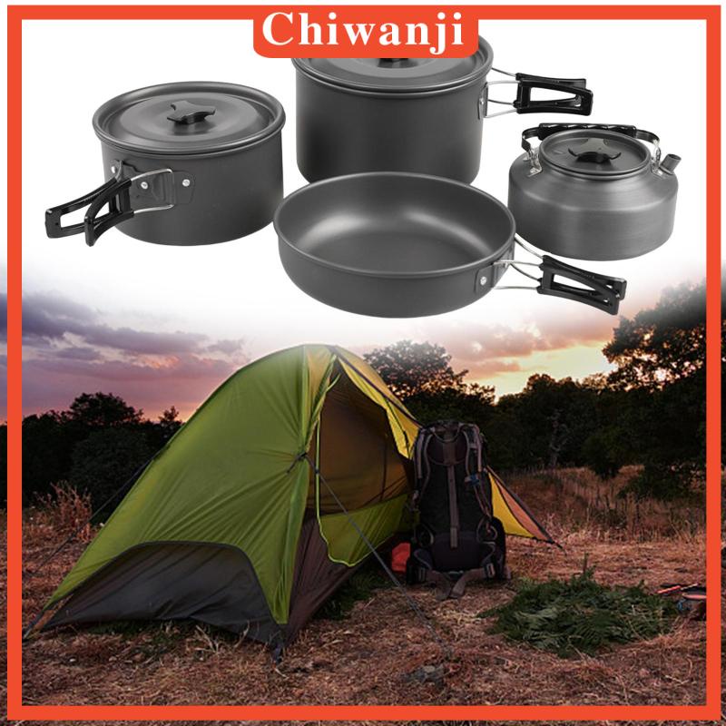 Set 4 Dụng Cụ Nấu Ăn Bền Bỉ Dành Cho Cắm Trại Dã Ngoại