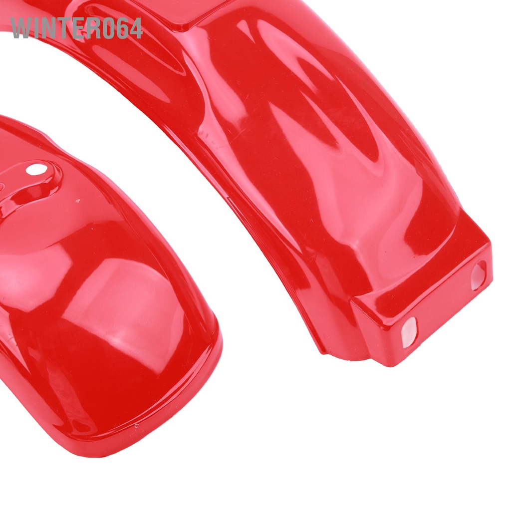 Winter064 Xe Máy Fender Độ Bóng Cao Màu Đỏ Phía Trước Sau Bùn Bảo Vệ Tấm Phù Hợp Với Z50 Z50A Z50J Z110 Z125 Đạp 8in Hoặc 10in Bánh