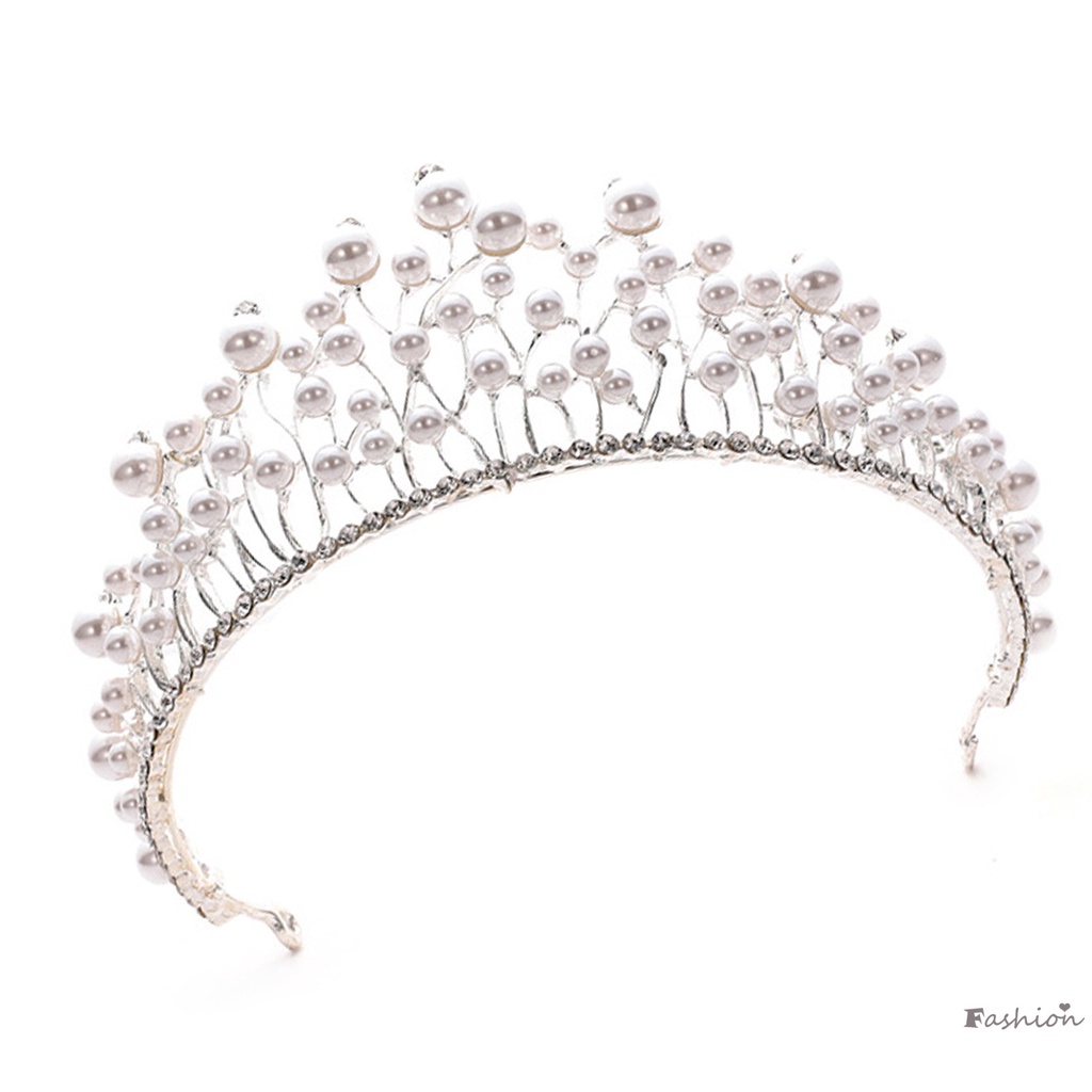 Vương Miện Cô Dâu Đính Ngọc Trai Sang Trọng