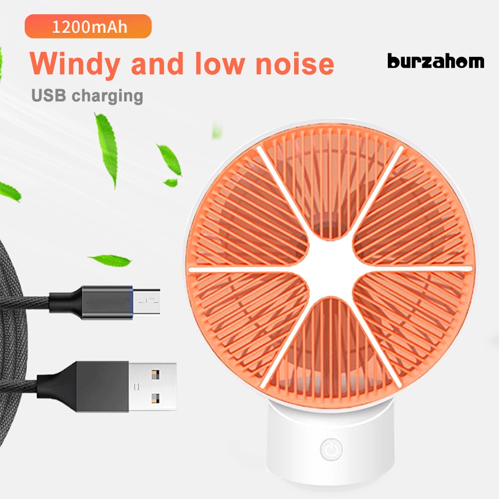 Quạt Làm Mát Mini Để Bàn Hình Quả Bưởi Có Thể Sạc Lại Bằng Cổng USB