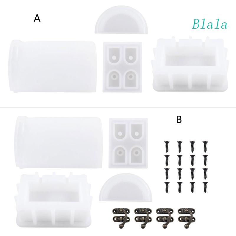 Khuôn Làm Hộp Kho Báu Bằng Nhựa Resin Pha Lê Có Gương Trang Trí Diy