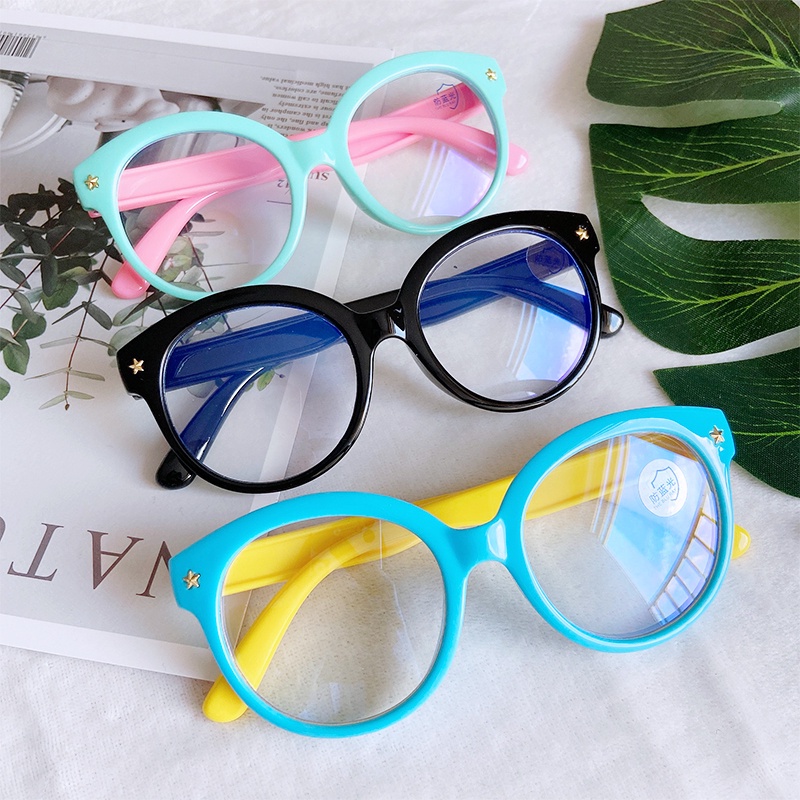 (KIQI-FASHION) COD Mắt Kính Chống Bức Xạ Ánh Sáng Xanh Bằng Silicon Mới Cho Trẻ Em Trai Và Bé Gái