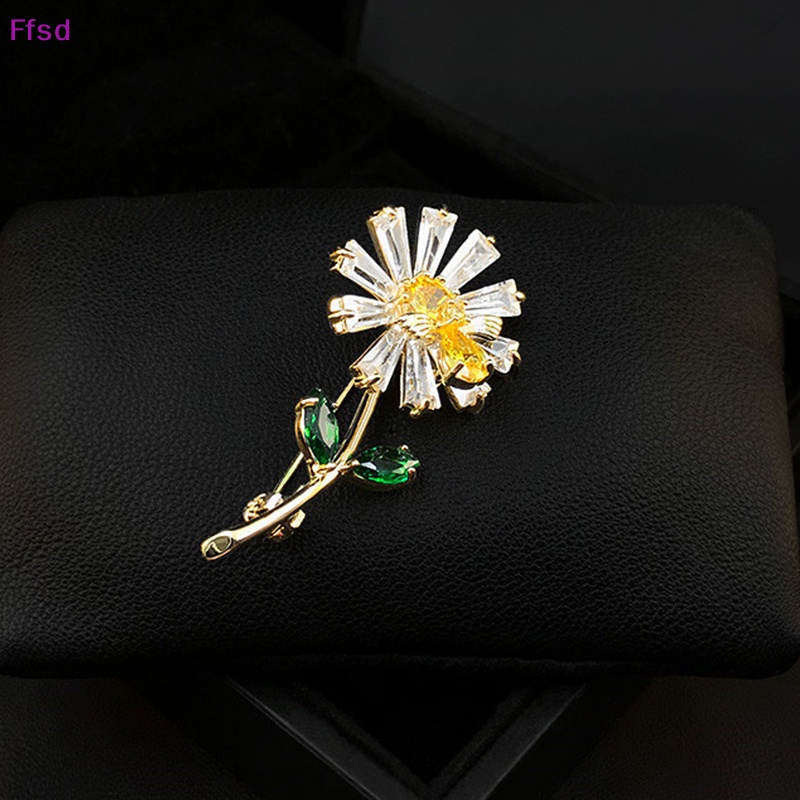 {Ffsd} Ghim Cài Áo Hình Hoa Hướng Dương Đính Đá Zircon Màu Hồng Đơn Giản Thời Trang Cố Định Chống Ánh Sáng Mặt Trời Ngọt Ngào Cho Nữ *