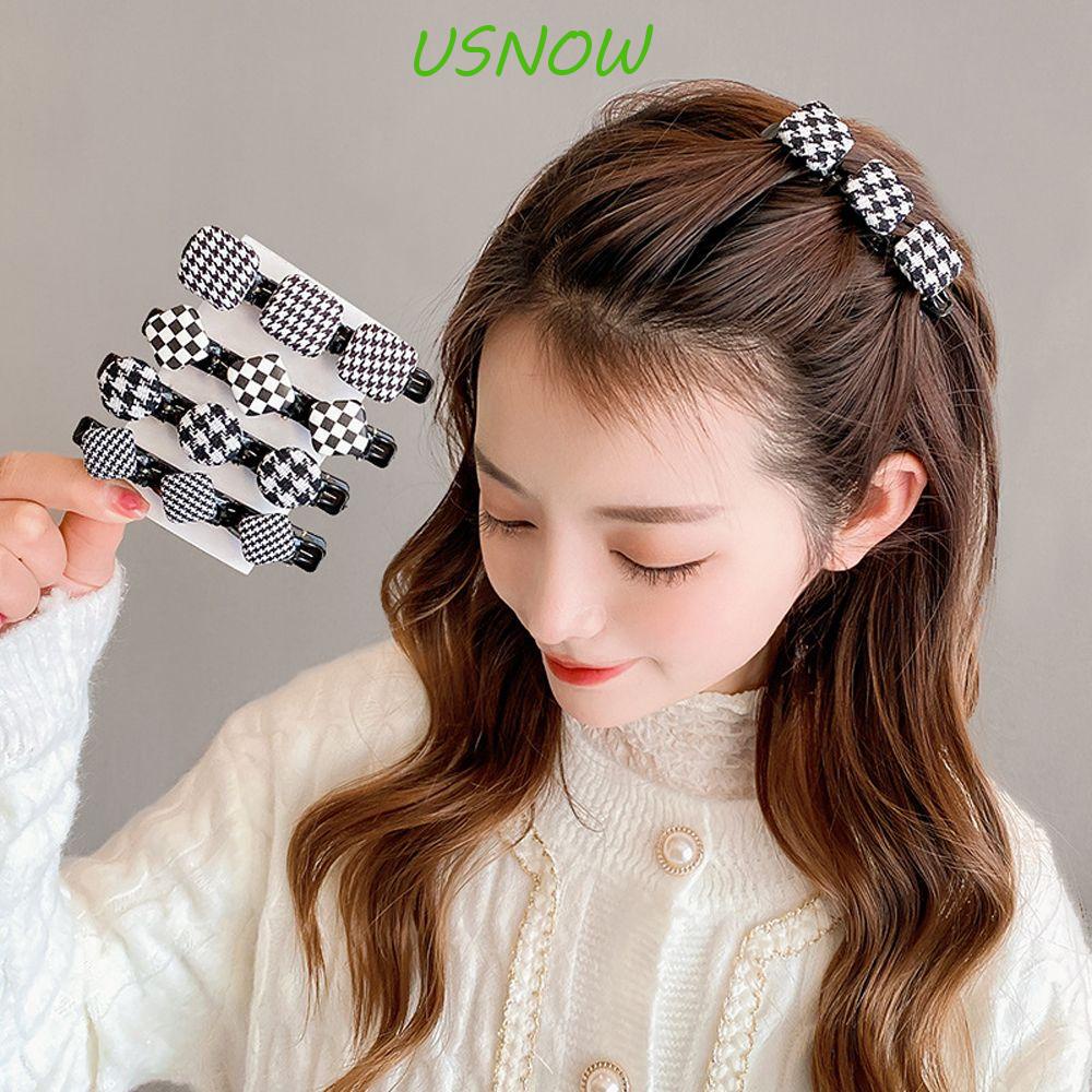 Kẹp Tóc Hình Vuông Kiểu Dây Bện Phong Cách Retro Hàn Quốc Dễ Thương Cho Nữ