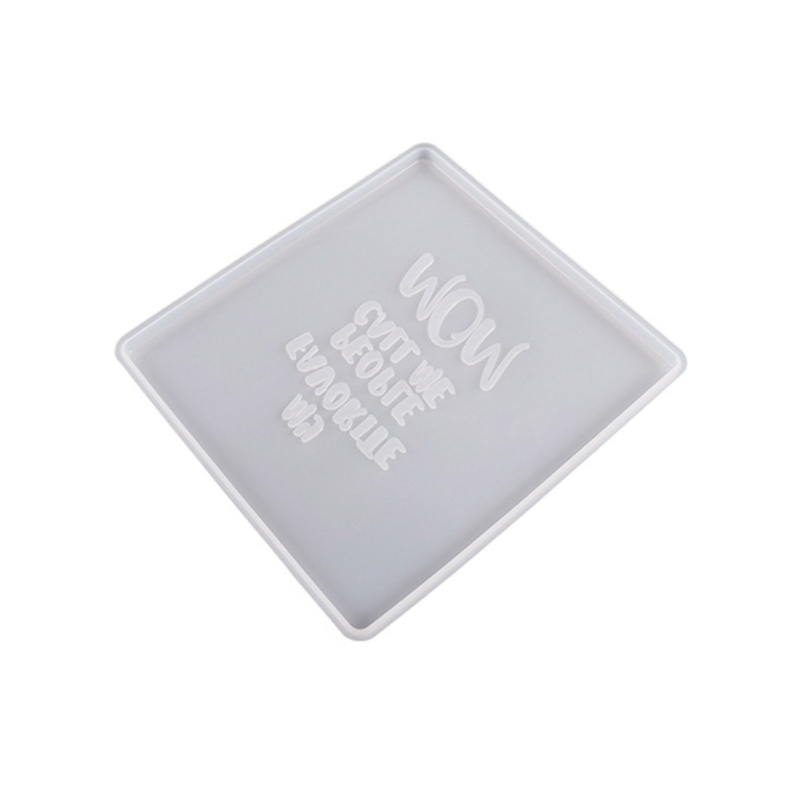 Khuôn Silicone Làm Đế Lót Ly Hình Vuông In Chữ Mojito Diy