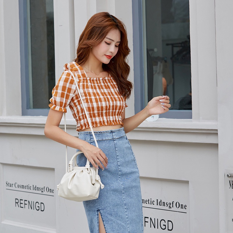 Túi Đeo Chéo Hình Đám Mây Đơn Giản Thời Trang Hàn Quốc Cho Nữ