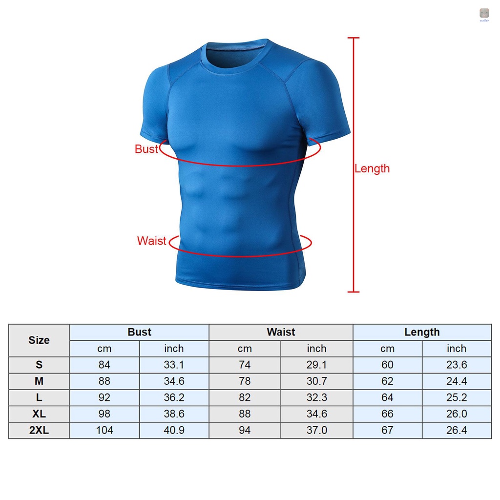 Áo Thun Thể Thao Ngắn Tay Cổ Tròn Ôm Dáng Co Giãn Chất Lượng Dành Cho Nam