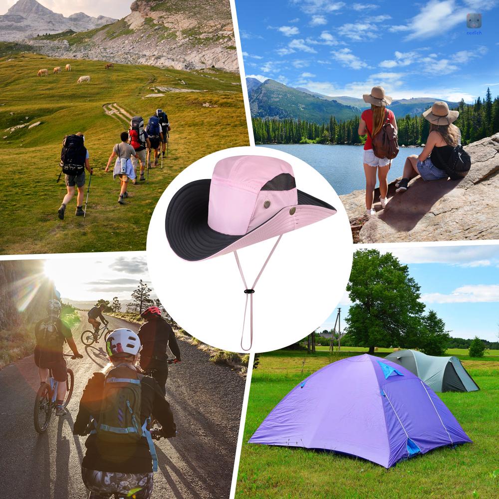 Mũ Rộng Vành Chống Nắng Kèm Tấm Che Cổ Tiện Dụng Mang Theo Du Lịch / Cắm Trại / Câu Cá