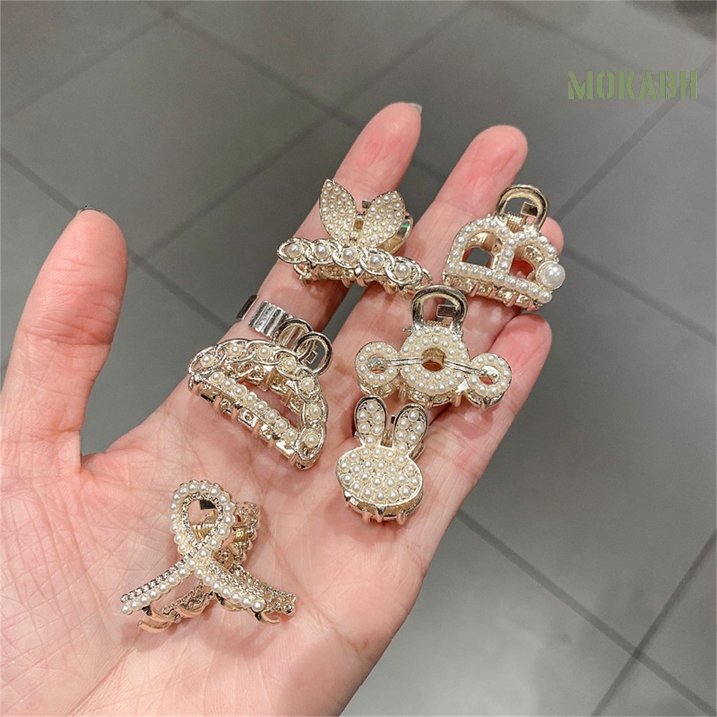 Kẹp Tóc Mini Đính Ngọc Trai Giả Kiểu Dáng Đơn Giản Xinh Xắn