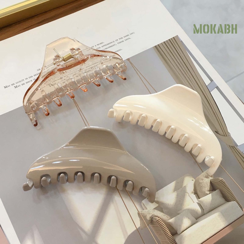 Kẹp Tóc Co Giãn Trong Suốt Chống Trượt Màu Trơn Thời Trang