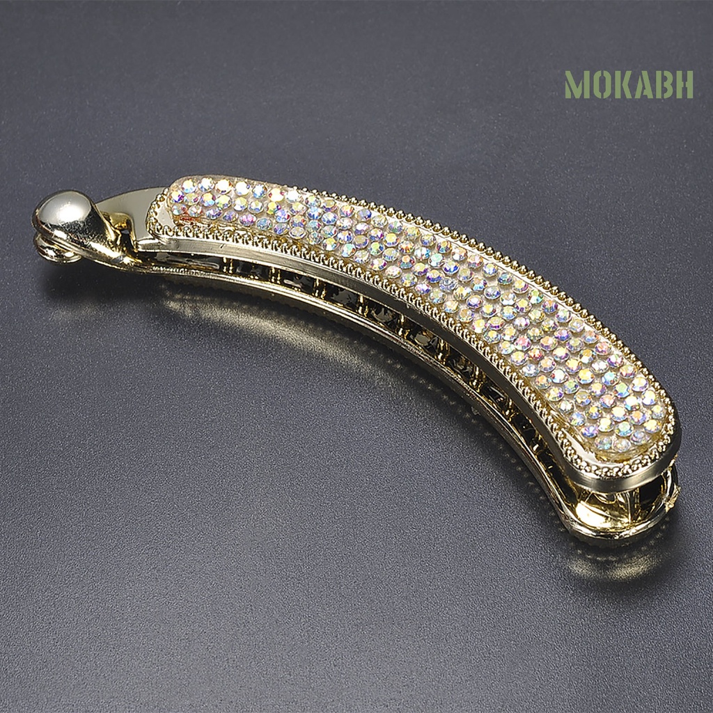 Kẹp Tóc Đính Đá Giả Hình Quả Chuối Thanh Lịch Dành Cho Nữ