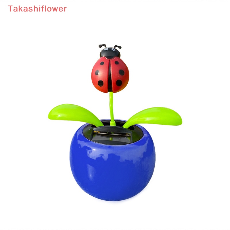 (Takashiflower) Chậu Hoa Xoay Tự Động Trang Trí Nội Thất Xe Hơi Sử Dụng Năng Lượng Mặt Trời