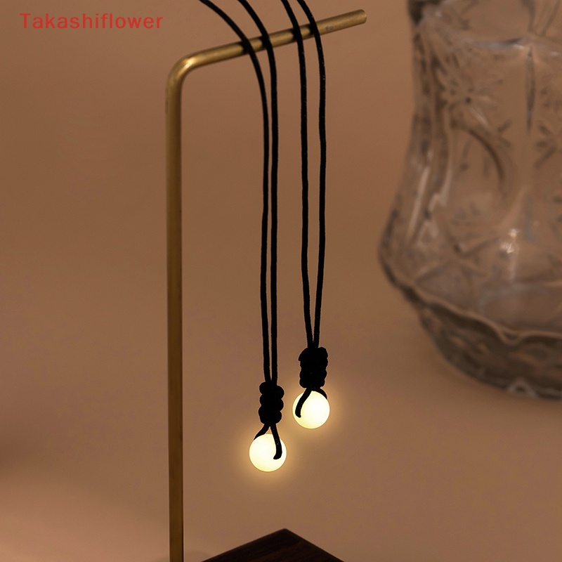 (Takashiflower) Vòng Cổ Choker Dây Đen Hai Lớp Đính Đá Dạ Quang Đơn Giản Có Thể Điều Chỉnh Kích Thước Cho Nữ