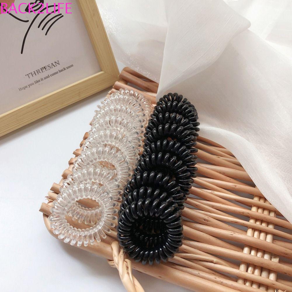 Dây Buộc Tóc Cao Su Co Giãn Trong Suốt Màu Kẹo Ngọt Ngào BACK2LIFE