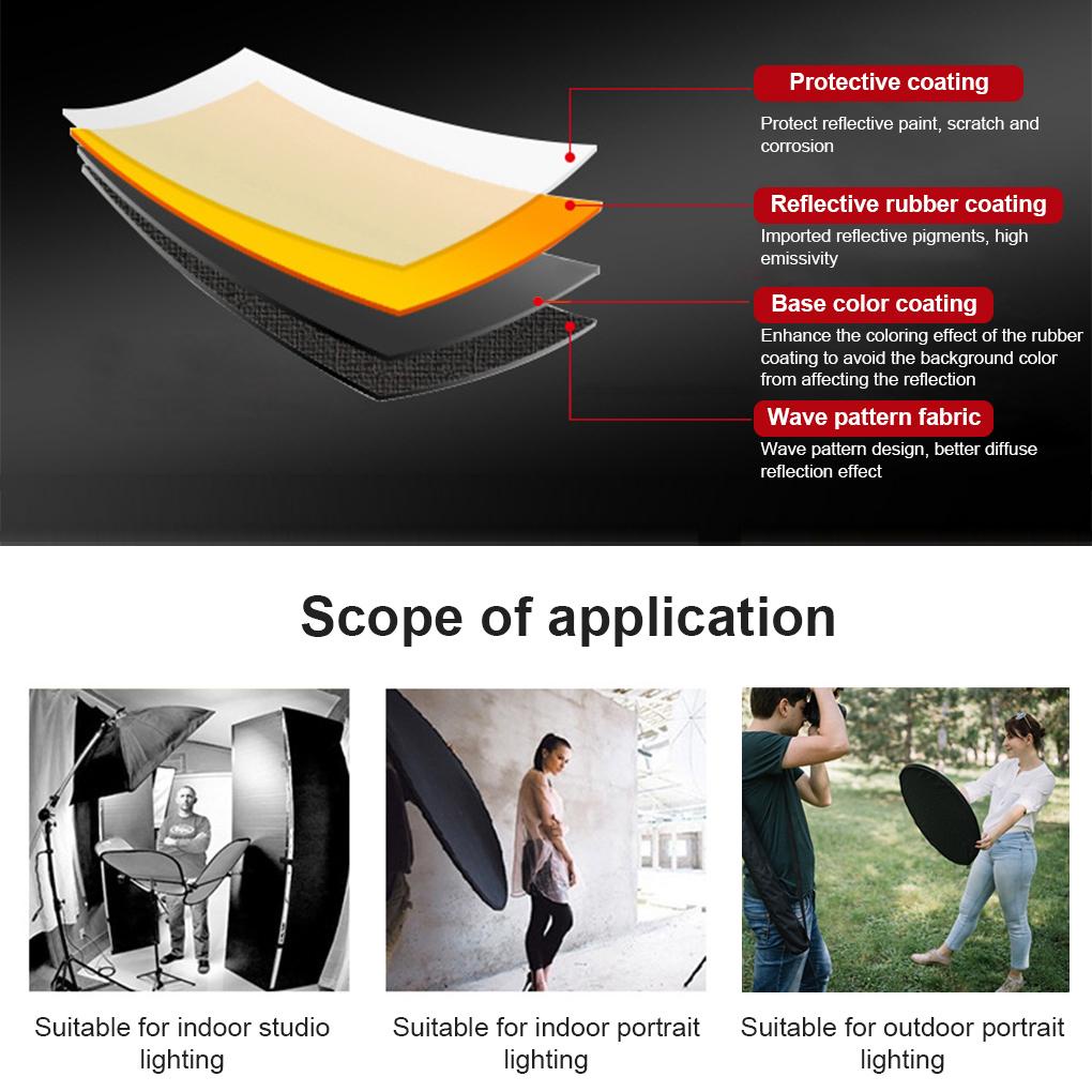 Bảng Đèn Phản Quang 5 Trong 1 Có Thể Gập Lại Dùng Chụp Ảnh Chân Dung / Phát Sóng Trực Tiế