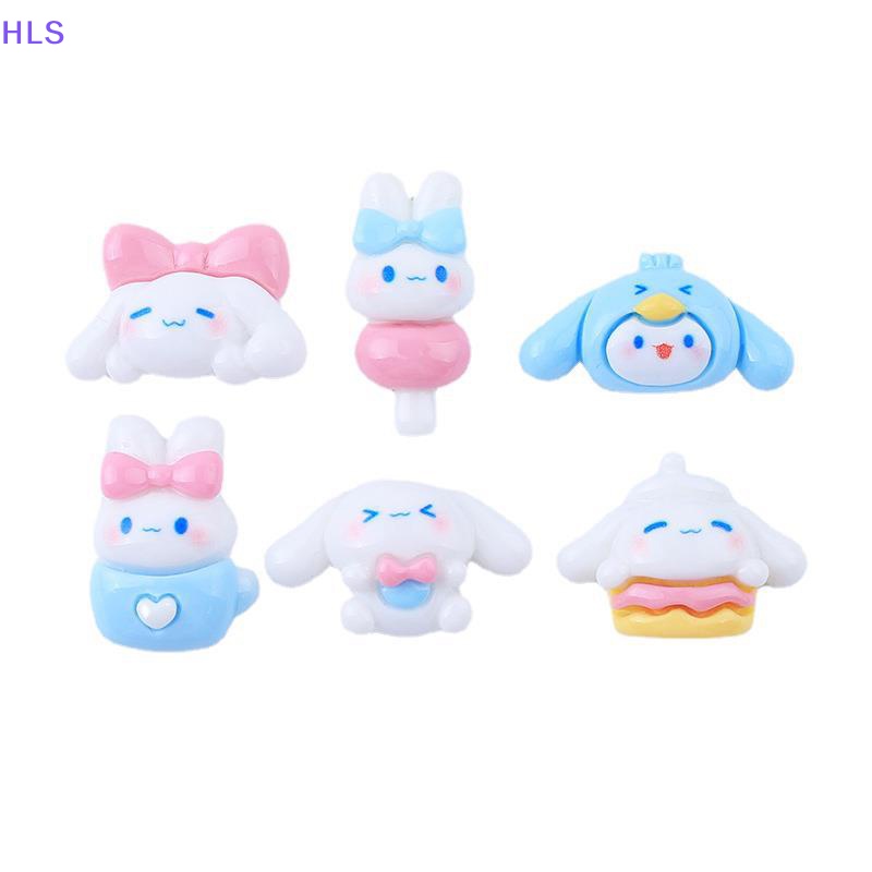 Bộ 10 Phụ Kiện Nam Châm Hình Chú Chó Trắng Dễ Thương Dùng Trang Trí Điện Thoại / Kẹp Tóc DIY