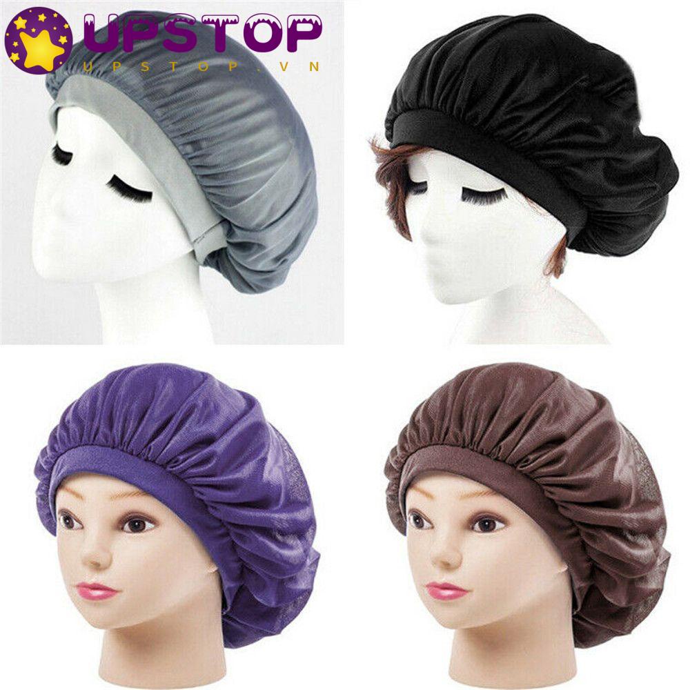 Mũ Trùm Tóc Bằng Lụa Satin Phối Lưới Thoáng Khí Thời Trang Cho Nữ