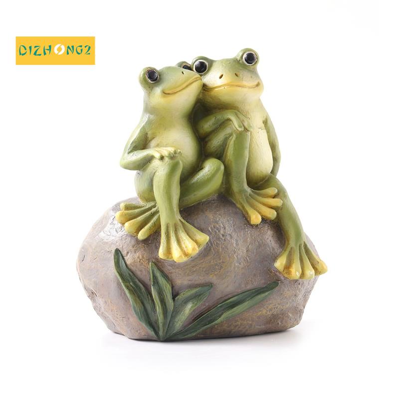 Mô Hình Cặp Đôi Ếch Bằng Resin Lãng Mạn Trang Trí Vườn