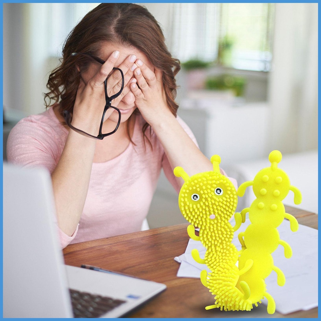 Đồ Chơi Nắn Bóp Đàn Hồi Giảm Stress Hình Sâu Bướm Dễ Thương