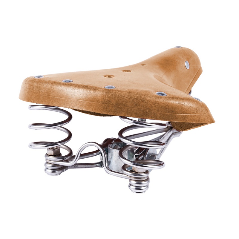 Yên Xe Đạp Leo Núi Bằng Da Mềm Mại Màu Nâu Phong Cách Vintage