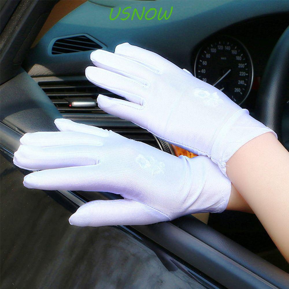 Găng Tay Spandex Co Giãn Chống Tia UV Thêu Họa Tiết Thời Trang Xuân Hè Cho Nữ