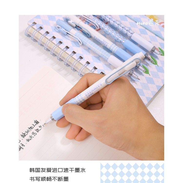 Set 4 Bút Bi Mura 8152 Ngòi 0.5mm Mực Đen