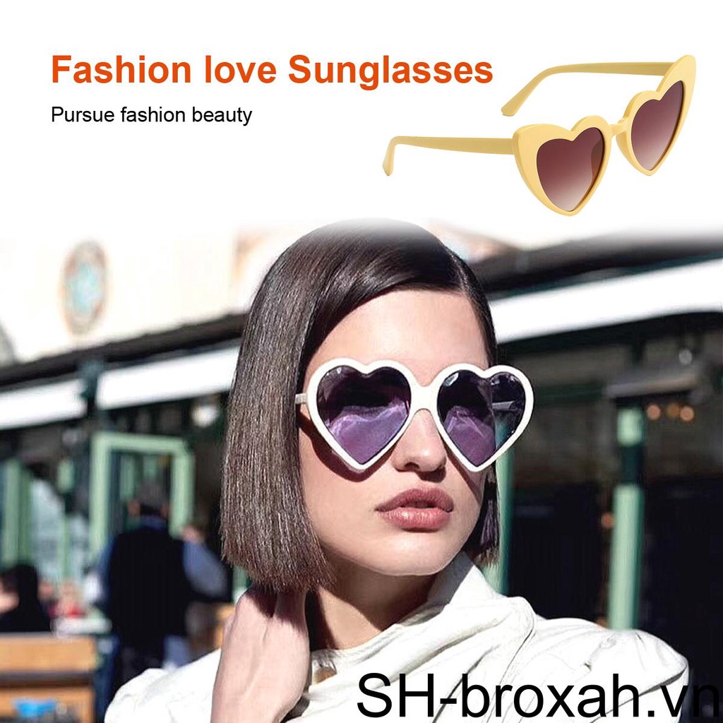 Kính Mát Hình Trái Tim Đa Năng Trọng Lượng Nhẹ Cho Nữ