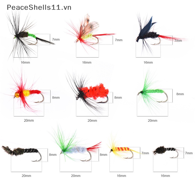 Mồi Câu Cá Giả Hình Côn Trùng Bay Bằng Thép Carbon Cao Cấp