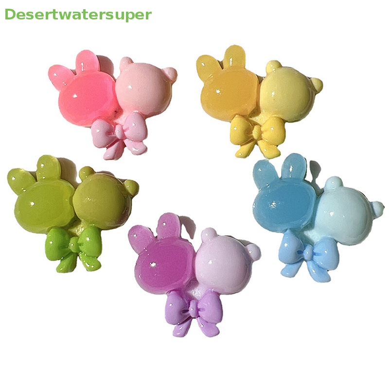 Bộ 5 Thỏ Nhựa Phát Quang Dùng Làm Trang Sức