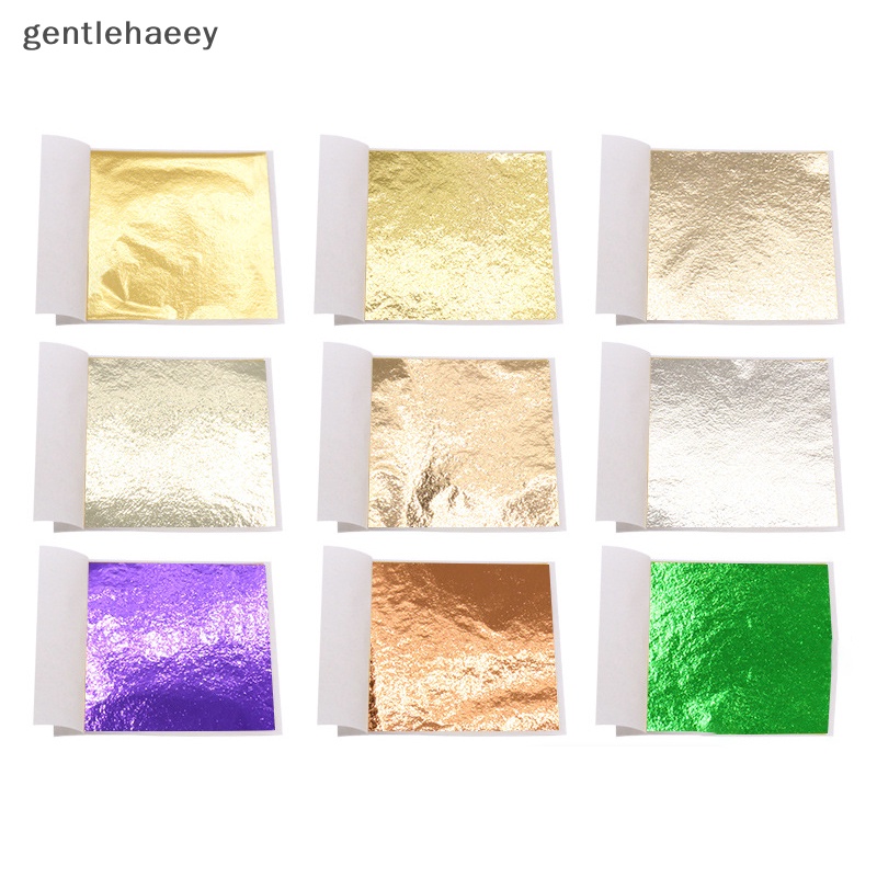 Set 100 Giấy Mạ Vàng Lá 8x8.5cm Dùng Để Trang Trí Nghệ Thuật DIY