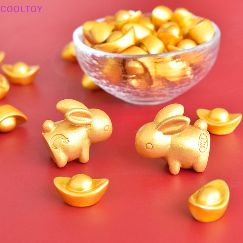 Set 2 Tượng Thỏ mini Trang Trí Nhà Búp Bê