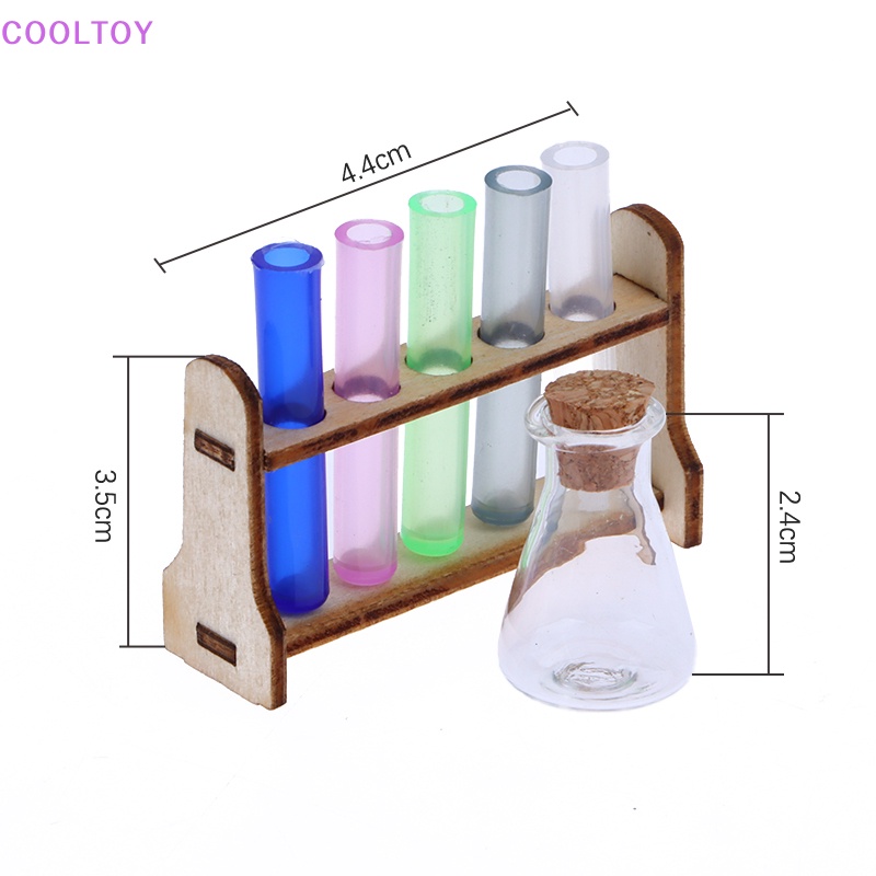 Bộ Giá Đỡ Ống Nghiệm Thử Nghiệm COOLTOY Mini Trang Trí Nhà Búp Bê