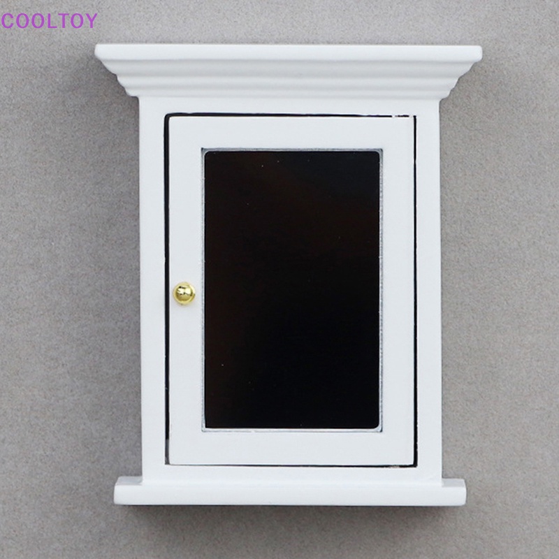 Cooltoy Tủ Quần Áo Trung Quốc Mini Tỷ Lệ 1 / 12 Có Gương Trang Trí Nhà Búp Bê