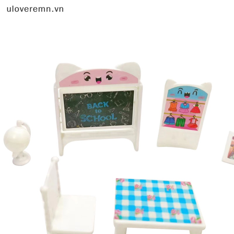 Set 8 Mô Hình Nội Thất Xinh Xắn Cho Nhà Búp Bê 16cm Tỉ Lệ 1 / 6