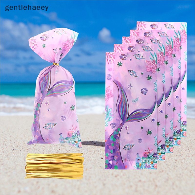 Set 50 Túi Đựng Bánh Kẹo Hình Nàng Tiên Cá