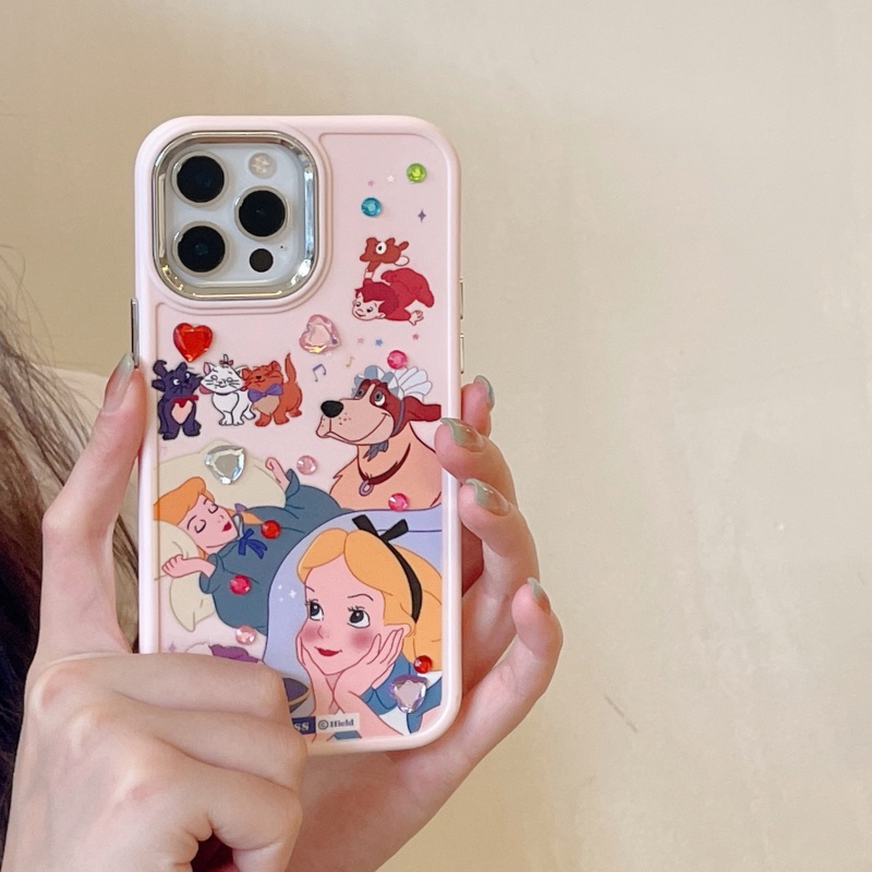 Ốp Điện Thoại Silicon Dẻo Mạ Điện Chống Sốc In Hình Công Chúa Hoạt Hình 3D Cho iPhone 14 13 12 11 Pro Max XS XR X