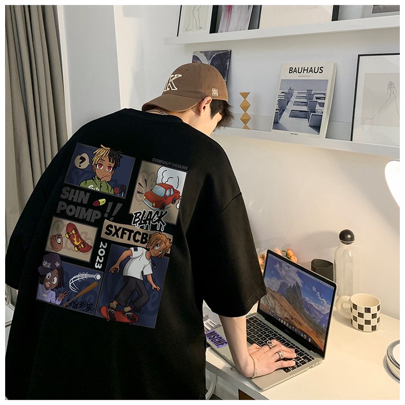 Áo Thun Dáng Rộng Phong Cách Hip Hop Thời Trang Cho Nam
