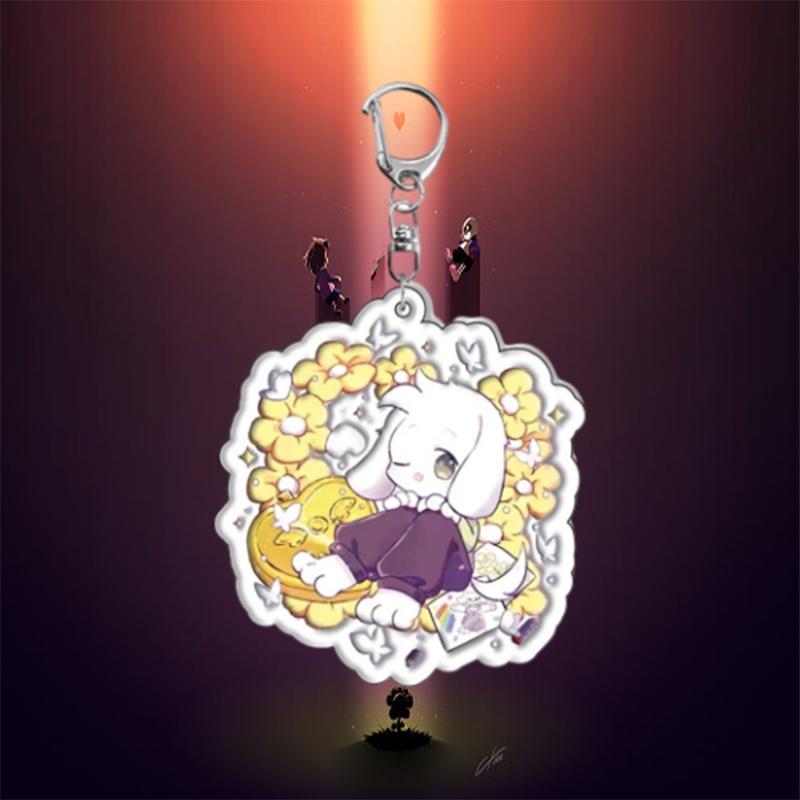 Móc Khóa Họa Tiết Hoạt Hình Undertale Sans Flowey Papyrus Asriel