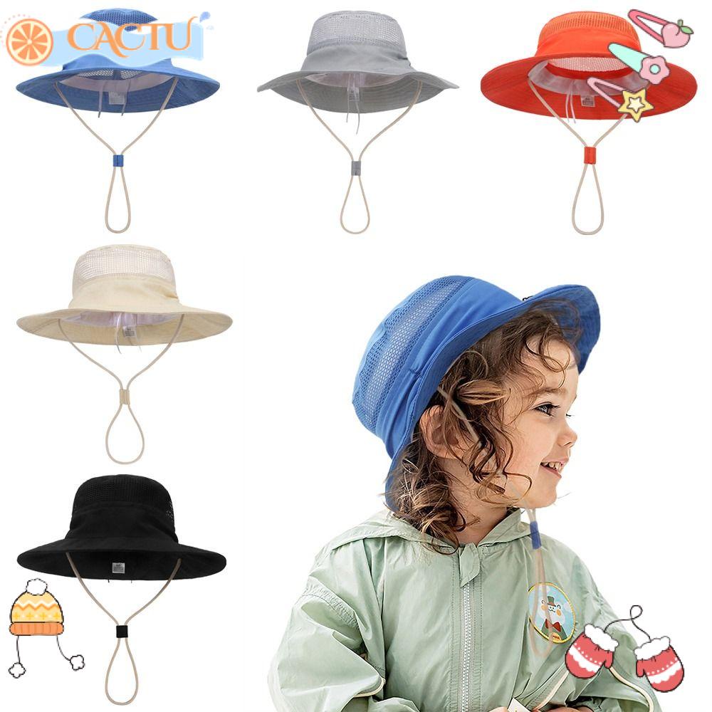 Mũ Bucket Vành Rộng Chống Tia UV Thời Trang Xuân Hè Cho Bé Trai Và Gái