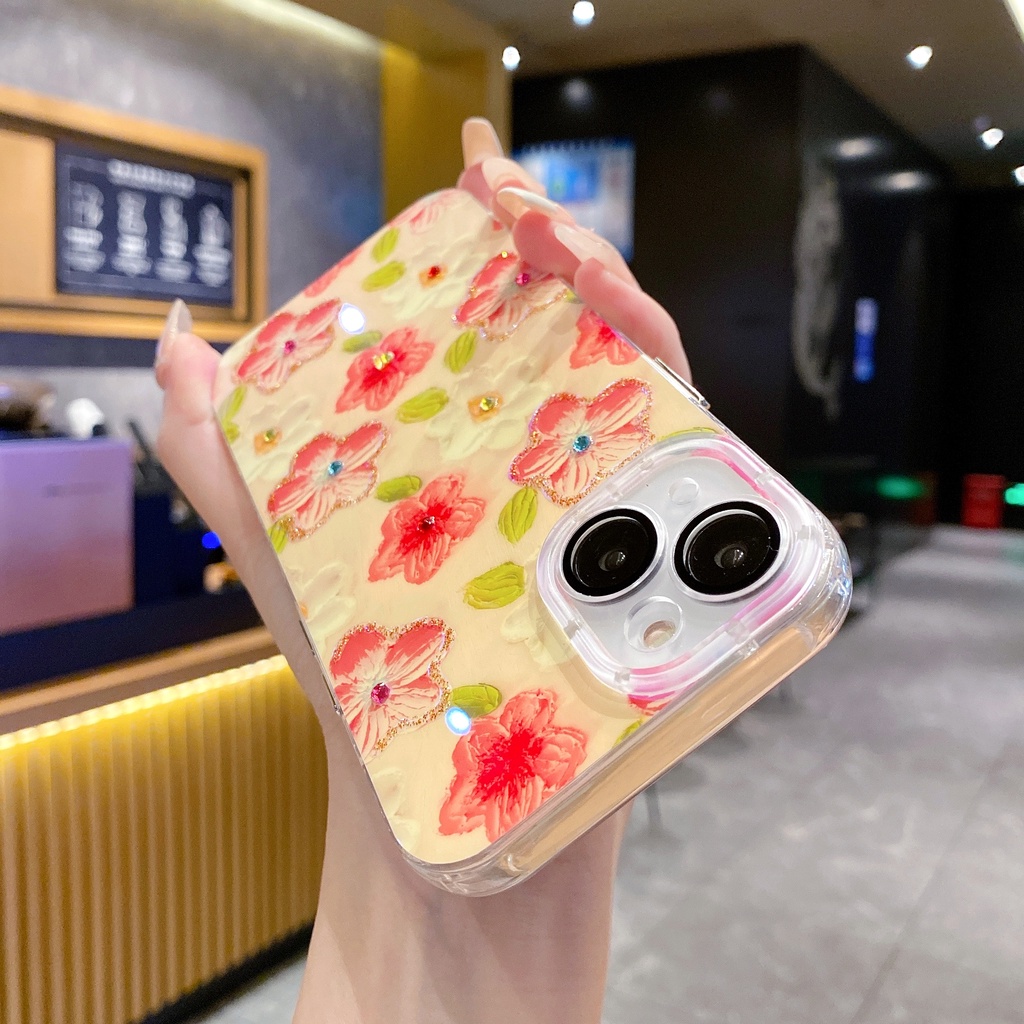 Ốp Điện Thoại TPU Chống Sốc Họa Tiết Tranh Sơn Dầu Cho IPhone 14 13 12 11 Pro Max