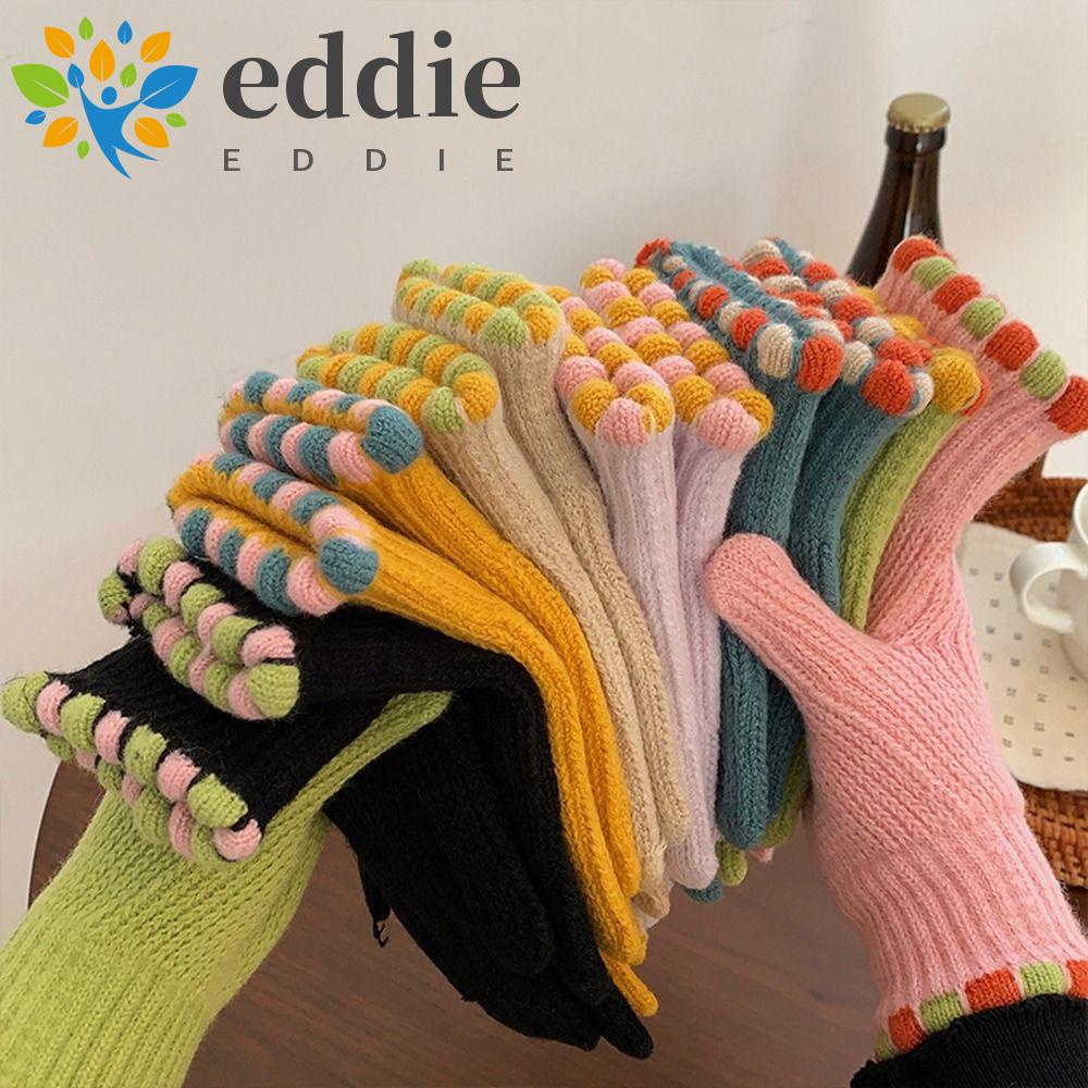 Găng Tay Len Hở Ngón Màu Trơn Dễ Thương Thời Trang Mùa Đông Cho Nữ 26E