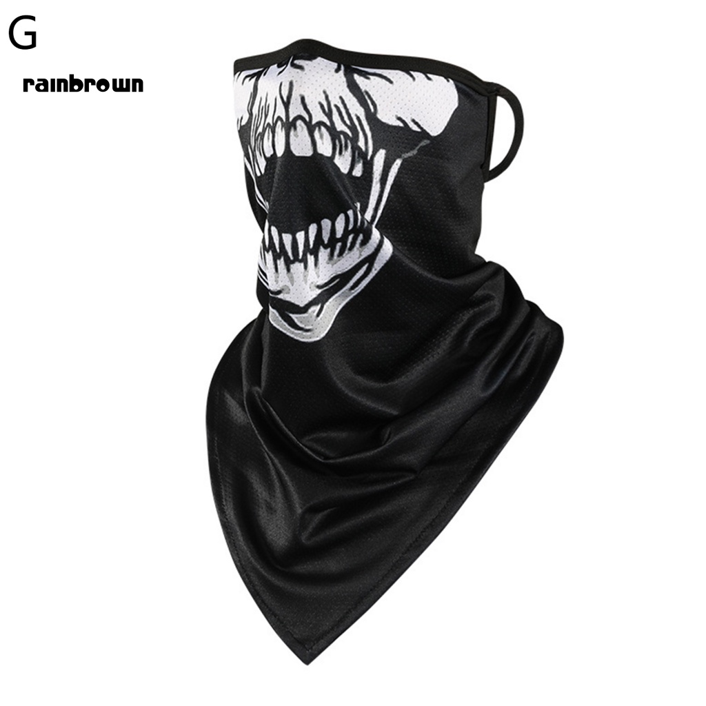 &lt; Rainbrown &gt; Khăn Choàng Lụa Băng Hình Tam Giác Chống Nắng Thoáng Khí Khô Nhanh Che Mặt Thông Gió Tốt Khi Lái Xe Ngoài Trời