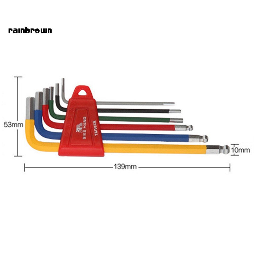 Bộ 6 Cờ Lê Lục Giác Nhiều Màu Sắc Sửa Chữa Xe Đạp