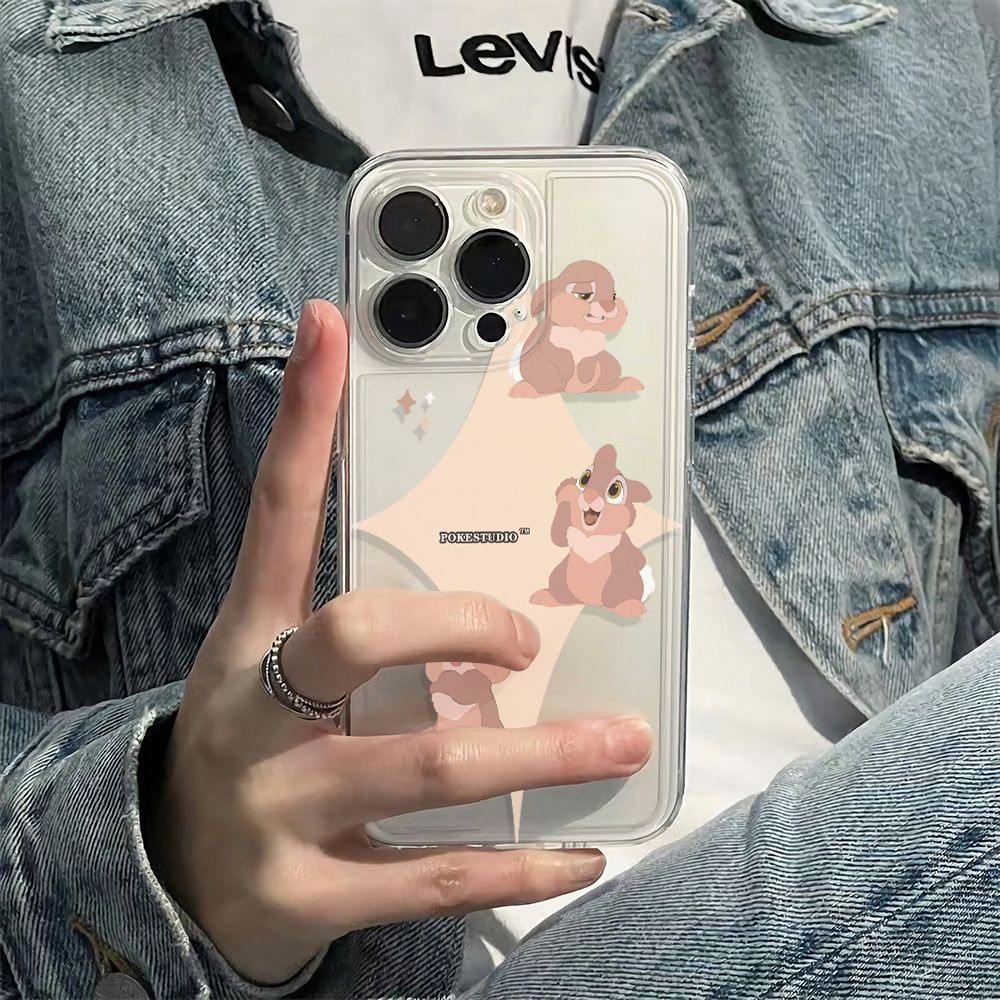 ✅Ốp Điện Thoại 6In Hình Thỏ / Nai Đơn Giản Chống Sốc Cho Iphone 12 max CW0M 11 78plus 14pro13