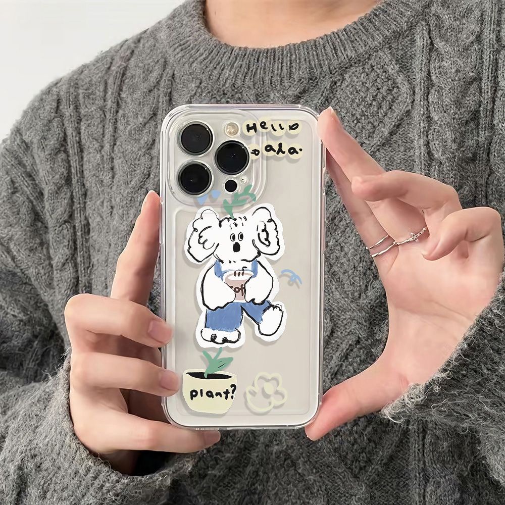 ✅Ốp Điện Thoại Dẻo Họa Tiết Gấu Koala Dễ Thương Chống Sốc Cho iPhone12plus 14pro 6Inmax7811 13